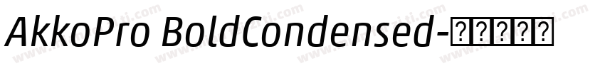 AkkoPro BoldCondensed字体转换